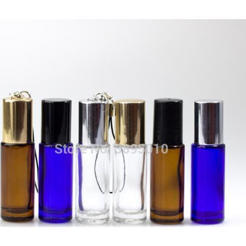 4ML Empty Travel Mini Perfume Parfum Bottle glass Bottle Stainless Steel Roller Ball roll on bottle F308