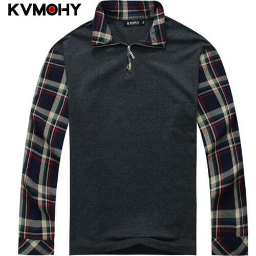 Polo Hombre Mens Polo Shirt Long Sleeve Fat Male Shirts Stitching Leave Two Tops Men Loose Tees Brand Camisa Polos Masculino 7XL