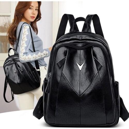 Luxury Designer Women Travel Backpack High Quality Soft PU Leather Women Backpack Fashion Girls School Backpack Women Backpack