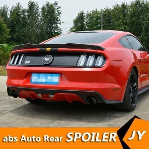 For FORD Mustang Spoiler 2015-2017 Mustang spoiler High Quality ABS Material Car Rear Wing Primer Color Rear Spoiler