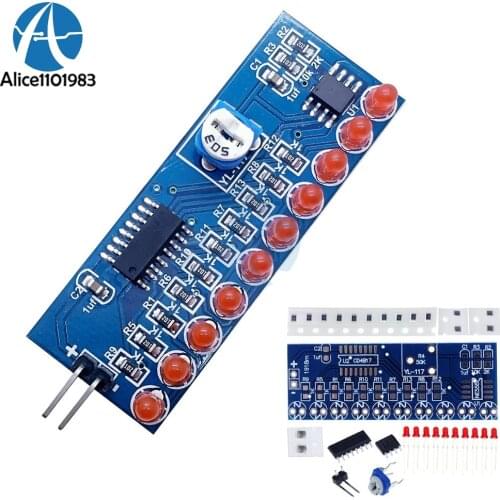 NE555 CD4017 Running LED Flow Light Electronic Production Suite Board DIY Kit Module Capacitor Control Oscillator Clock Siganal