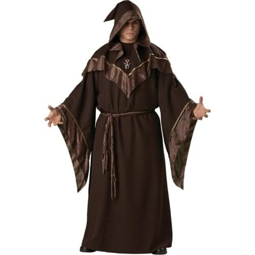 Halloween Party Shaman Religious Costume European Religious Men God Father Missionary Gothic Wizard Cosplay Priest Uniform