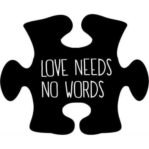 Autism Awareness Car Vinyl Decal Sticker Love Needs No Words
