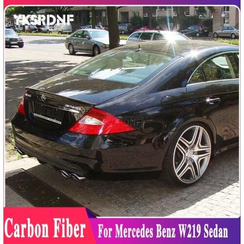 YKSRDNF W219 Rear Trunk Boot Lip Spoiler Wing for Mercedes Benz W219 Sedan Carbon Fiber A Style 2007-2009