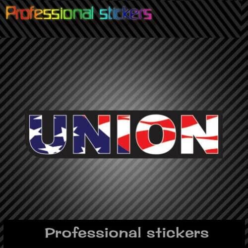 Funny American Flag Union Sticker Die Cut Vinyl Us Usa Flag Labor Union Flag PVC Vinyl Sticker for Motos Car Laptop Luggage