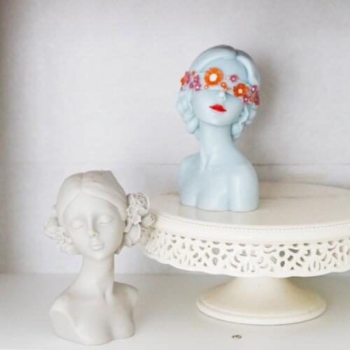 Girl Silicone Mold Candle Mold Sculpture Aromatherapy Candle Plaster Home Decoration Silicone Mold Candle Making Kit