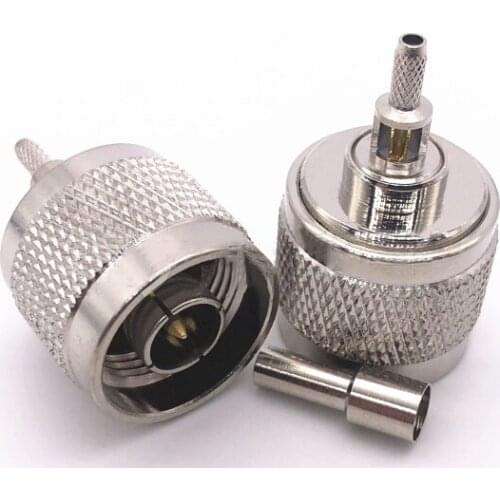 10pcs N Male Plug Crimp RG316 RG174 RG179 LMR100 cable RF Connector Adapters