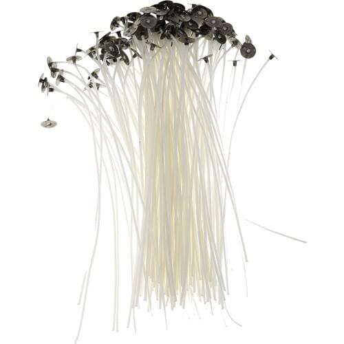 100pcs 20cm Pre Waxed Wicks For Candle Making With Sustainers