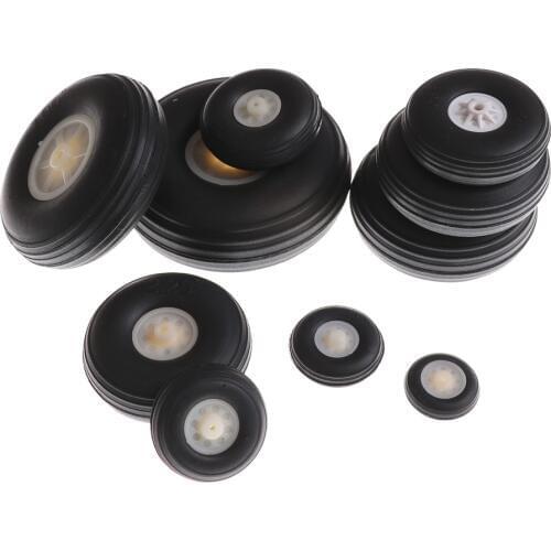 2Pcs/lot Tail Wheel Rubber PU Plastic Hub 1" - 3.5" Inch For RC Airplane Replacement Parts Wholesale