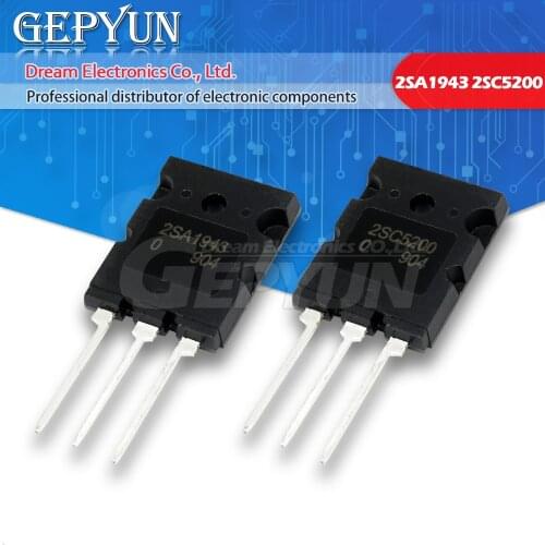20PCS 2SA1943 TO-3P 2SC5200 TO-3PL=10pair ( 10PCS C5200 + 10PCS A1943 )