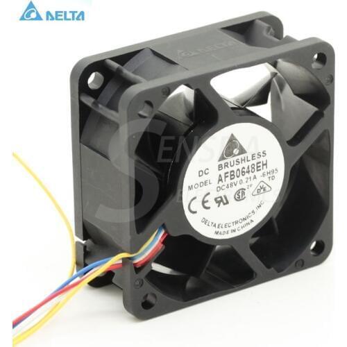 For delta AFB0648EH 6cm 60mm 6025 48V 0.21A 60mm 4 -pin PWM tempreture control computer Server Inverter Cooling fans