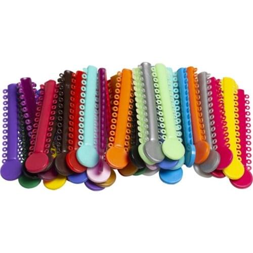 1Pack 40Pcs Dental Ligature Ties Orthodontics Elastic Multi Color Rubber Bands For Health Teeth Tools