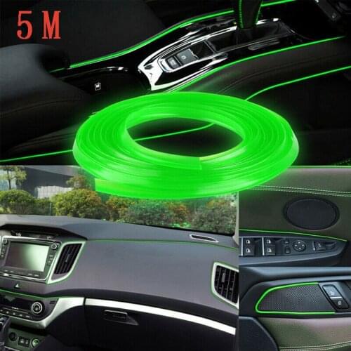 5M Green Car Styling Car Interior Decoration Strips Door Gap Edge Line Insert Molding Trim Line Strip Decor