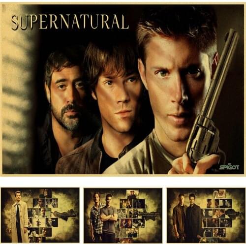 DIY diamond painting supernatural poster Retro Kraft poster diamond embroidery Cross stitch Mosaic Home decor gift