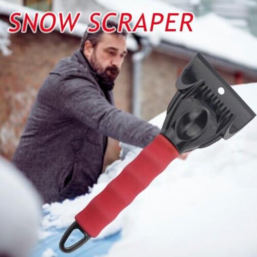 Car Windshield Ice Scraper Plastic Snow Shovel Brush Snow Removal Ice Breaker Quick Clean Shovel Glass For Cars And Small Trucks