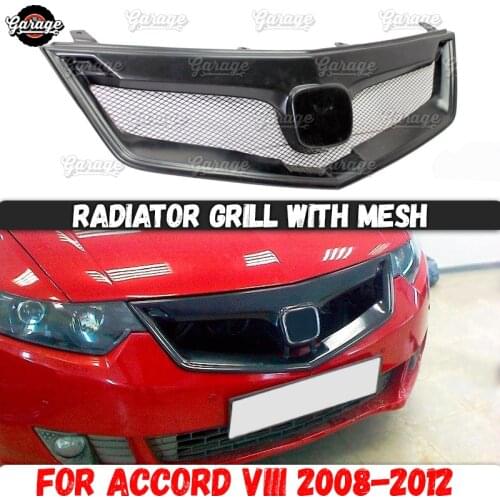 Radiator grille case for Honda Accord 8 2008-2012 strips style ABS plastic accessories protective body kit car styling tuning