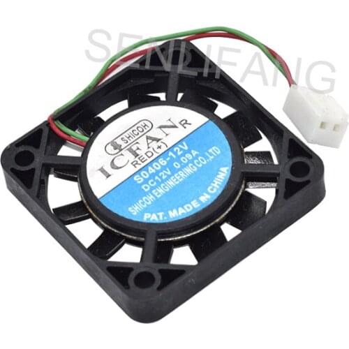 For ICFAN S0406-12V DC12V 0.09A 2-Pin Cooler Fan 40*40*06MM