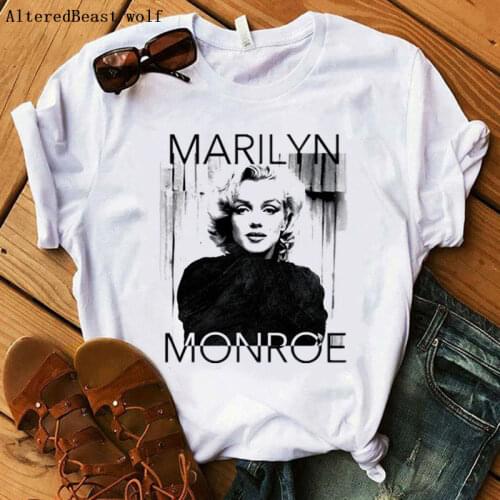 2021 women new summer casual t shirt Marilyn Monroe print female t shirt women tops short sleeve O-neck plus size women t-shirt