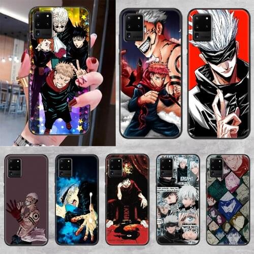 Jujutsu Kaisen Phone case For Samsung Galaxy Note 4 8 9 10 20 S8 S9 S10 S10E S20 Plus UITRA Ultra black trend shell luxury back