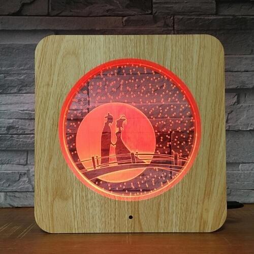 Chinese FairTale Love ABS 3D LED Plastic Night Light DIY Customized Lamp Table Lamp Kids Colors Gift Home Decor DropShipping1445