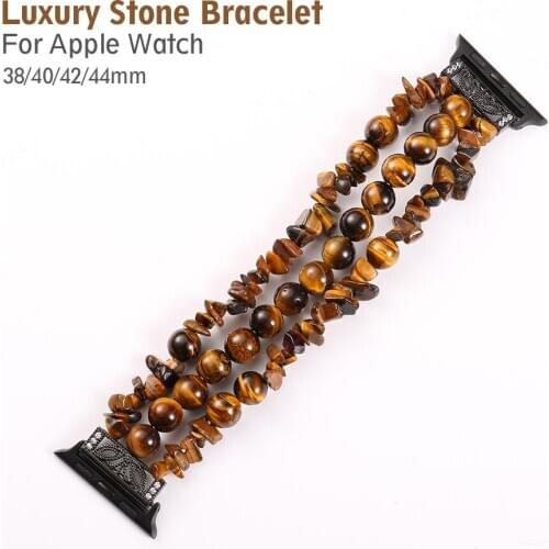 Jewelry Classic Strap For Apple Watch Band Wrist Bracelet Woman Watchband For Apple iWatch Series 1 2 3 4 5 Beaded Elastic Bands