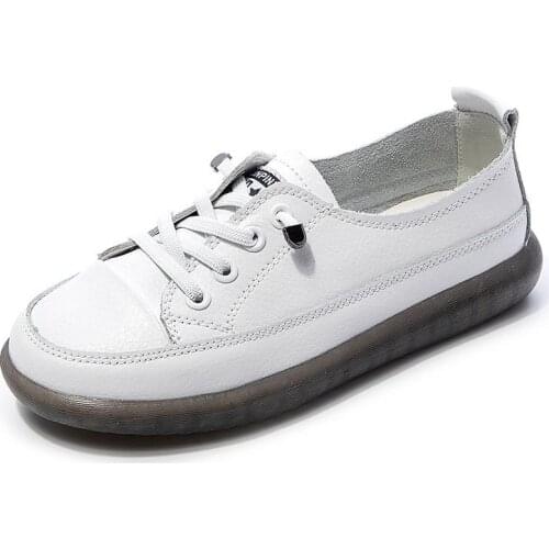 New Leather Womens Leisure Shoes Retro Thick Womens Sneakers Breathable Sports Shoes Pregnant Women Shoes Zapatos De Mujer