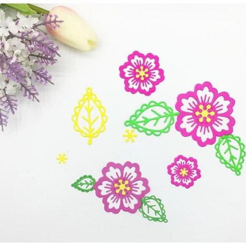 Leaves Flower Metal Cutting Dies Stencil DIY Scrapbooking Album Stamp Paper Card Embossing Craft Decor