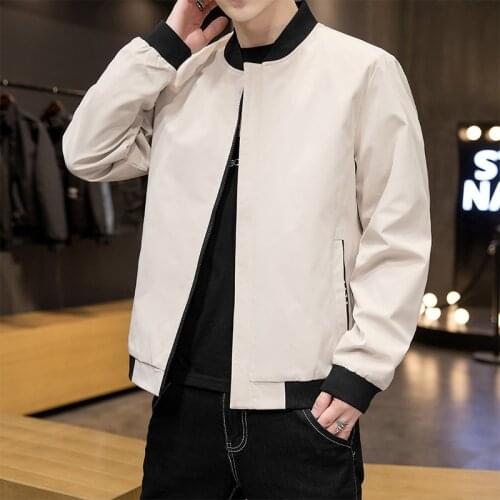 New Mens Casual Jacket Autumn and Winter Baseball Collar Solid Color Street Trend Fashion Loose Large Size M-8XL Mens Jacket