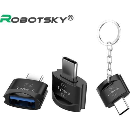 Robotsky Type C to USB 2.0 Converter Type-C OTG Adapter USB C Cable for Samsung Huawei Letv Macbook Matebook