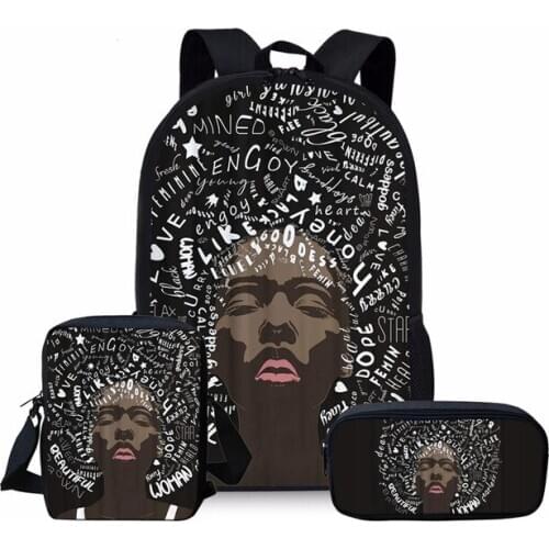 Back to School Gifts Presents for Girl Hip Hop Black Art African Design Pattern School Backpacks for Teenager Girls
