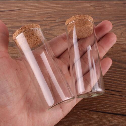 24pcs 35ml size 30*75mm Test Tube with Cork Stopper Spice Bottles Container Jars Vials DIY Craft