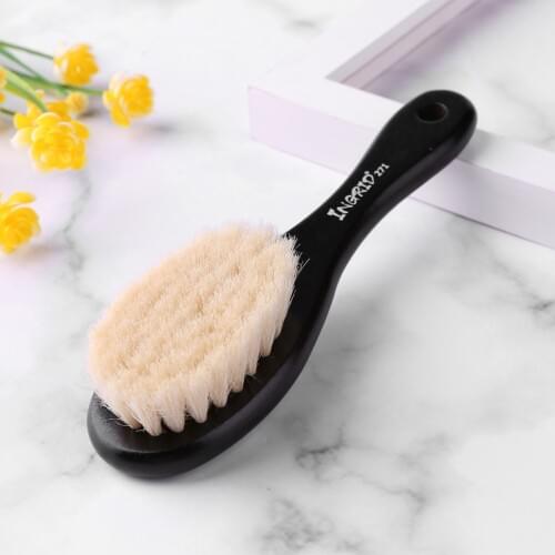 Soft Neck Face Duster Brush Barber Bang Hair Clean Sweeping Beard Hairbrush Wooden Handle Hair Brush Styling Tool
