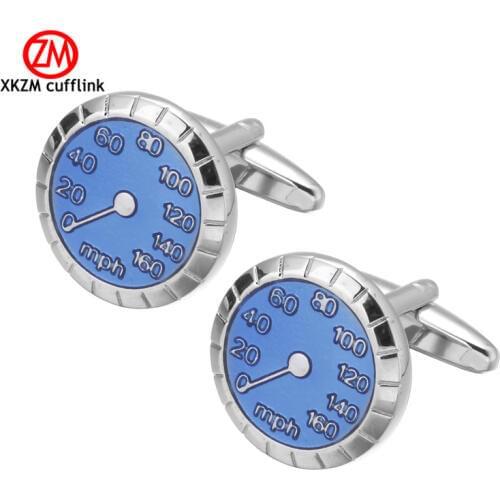 Luxury Men car Blue oil meter Cufflinks High Quality Lawyer Groom Wedding Cufflinks For Mens Shirt Cuff Links French Jewelry
