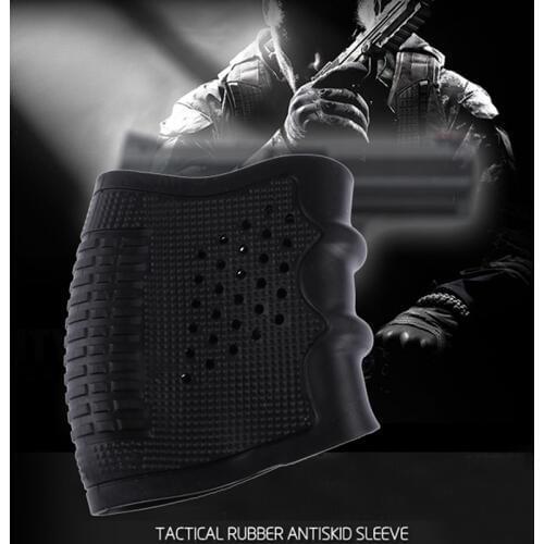 Handgun Rubber Military Accessory Sleeve Anti Slip Airsoft shooting Hunting Black Green Khaki Gun Grip Glove Protect Cover