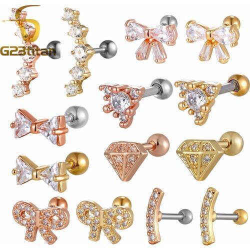 Women Men Ear Tragus Cartliage Piercings Ear Piercing Orelha Cartilagem Conch Piercings Helix Rook Snug Earrings Body Jewelry