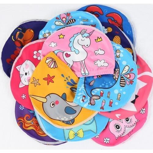 Girls Swimming Caps 2019 Children Boys Kids Toddler Beach Swim Hats Cartoon Swimming Pool Caps