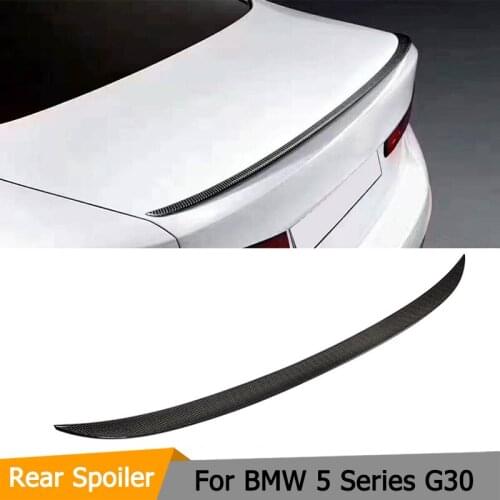 For BMW F10 F18 Base Sedan M Sport BMW G30 G38 Base Sedan M Sport 2018 2019 Carbon Fiber Rear Trunk Spoiler Wing Lid