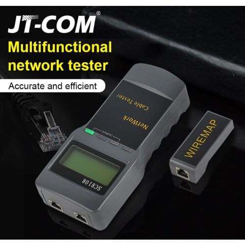 Brand New SC8108 LCD Network Tester Meter Portable LAN Phone Cable Tester Meter With LCD Display RJ45