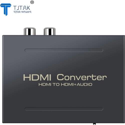 Tjtak 1080P HDMI Audio Extractor HDMI to HDMI+Optical Toslink SPDIF + RCA L/R Stereo Analog Audio Out HDMI Converter Splitter