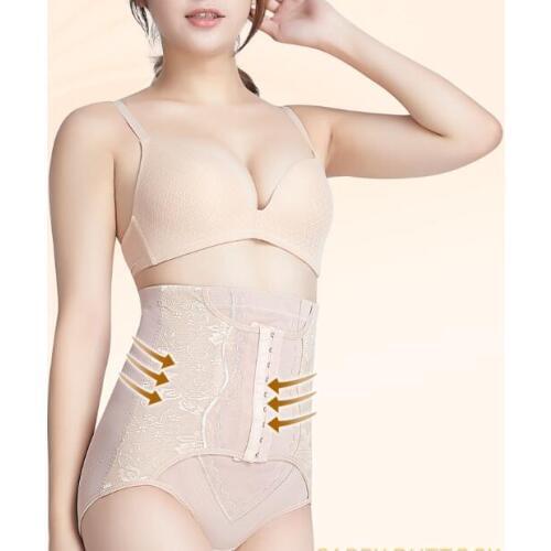 Waist Trainer Women Faja Breathable Steel Bones Buckles Slimming Belt Mesh Tummy Control Corset Shapers