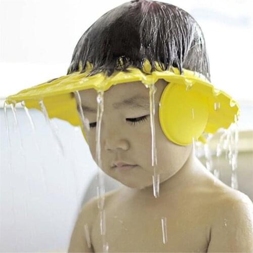 Thickening Safe Shampoo Shower Bathing Bath Protect Soft Cap Hat For Baby Wash Hair Shield Children Bathing Shower Cap Hat Kids