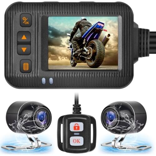 SE20 WiFi Motorcycle Camera Recorder Moto DVR With Parking Mode TPMS Dual 1080P Full Body Waterproof Motorbike Dash Cam