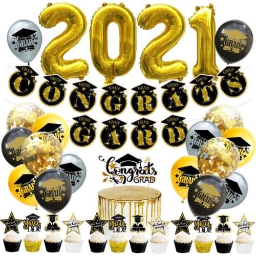 Balloon Decoration Graduation Season Acrylic Cake Insert Card Graduation Celebration Cake Decoration Party