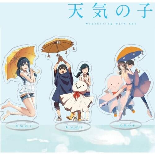 Weathering with You Acrylic Stand Model Plate Toys Keychain Morishima Hodaka Amano Hina Figures Desktop Decor Cosplay Fans Gift
