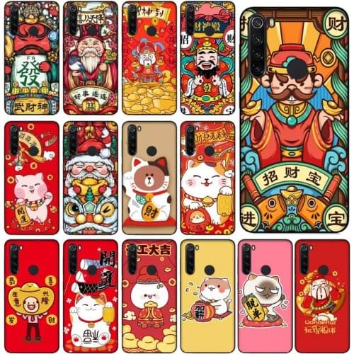 YNDFCNB New year gift fortune god lucky cat Phone Case for Xiaomi Redmi 5 5Plus 6 6A 4X 7 8 Note 5 5A 7 8 8Pro