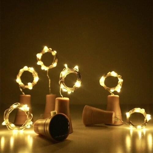 10PCS Solar String Lights Wine Bottle Lights Stopper Lights Copper Colorful Lights For Party Christmas Wedding Garland Bar Decor