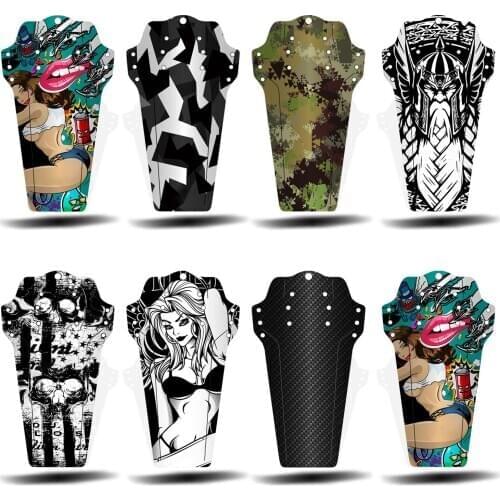 2Pcs MTB Beauty/Samurai Pattern Dirt Mud Guards Bicycle Front Rear Fenders 2020