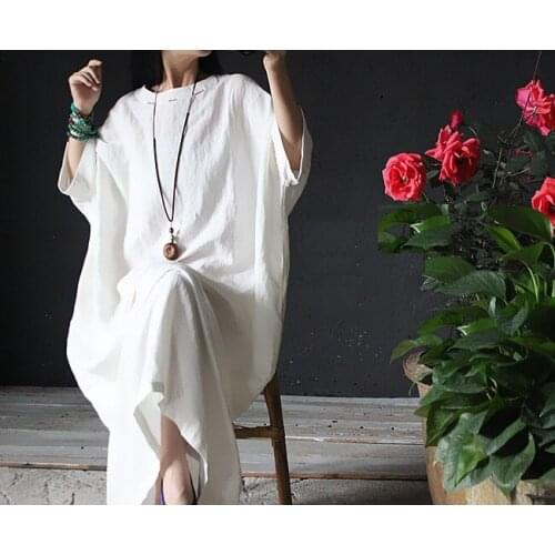 2020 Chinese style womens vintage clothing tea fluid thickening decorative pattern shirt one-piece dress 18028-1