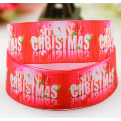 22mm 25mm 38mm 75mm Ruban satin Christmas Cartoon Character printed Grosgrain Ribbon party decoration X-01613 10 Yards