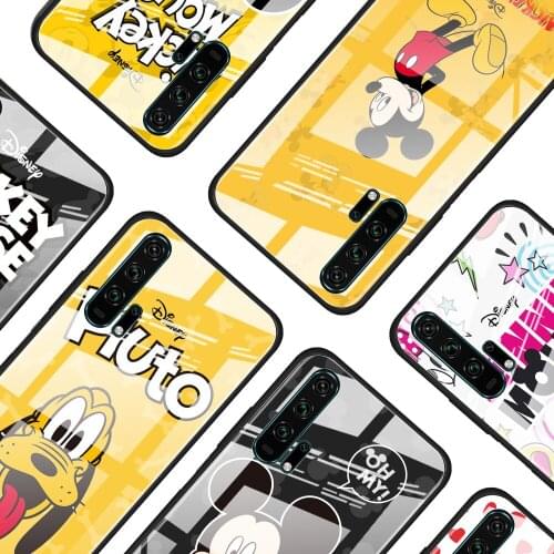 Lovely Disney Mickey for Honor 30 20 10 9X Pro Plus Lite 8X Huawei Y8P Y6P Y5P Y9 Y7 Y6 2019 Tempered Glass Phone Case